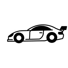 racing car icon illustration