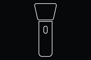 Flashlight icon, torch icon, vector illustration.