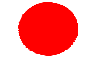 Red vertical oval ellipse shape for abstract art, symbol, background highlight, and sticker element.