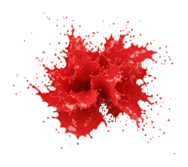 Dynamic red paint splash action studio high-resolution artistic concept isolated PNG