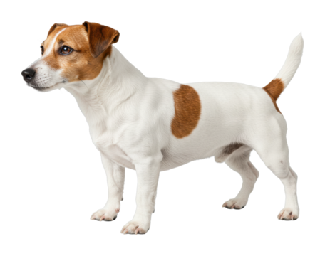 Playful dog posing in studio animal indoor pet lifestyle isolated PNG