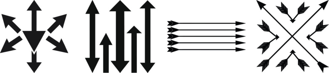 Collection of Diverse Arrow Designs Directional Graphics and Vector Art