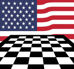 Naklejka premium American Chess Day 