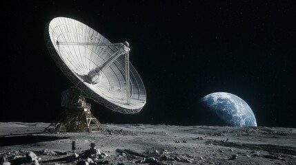 lunar radio telescope earth view