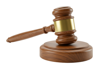 Legal proceedings action courtroom setting of gavel professional environment justice concept isolated PNG