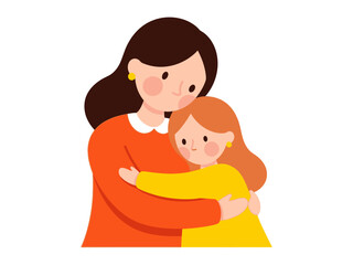 Mother and Daughter Embracing: A tender scene of a mother and daughter sharing a warm embrace, portraying the unconditional bond of family love. It’s a heartwarming depiction of the purest connection.