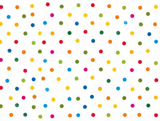 Obraz premium Colorful polka dot pattern on white background 