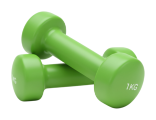 Weightlifting session with dumbbells home gym fitness equipment indoor strength training techniques isolated PNG