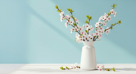 Romantic dried flowers on a solid background, glass vase with dried wild flowers inside over a granite board and copy space for text  © Jeff design