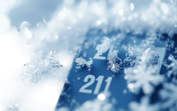 Digital calendar turning from December 31 to January 1 representing New Year transition and countdown celebration isolated on transparent background PNG