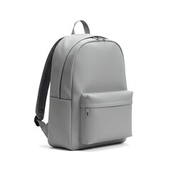 minimal high school backpack with clean design, isolated on white background