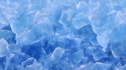 Obraz premium Blue crystalline structures with fractured surfaces and varying shades