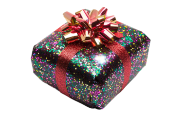 Creative spring-loaded trick gift box for birthday celebrations and playful surprise moments isolated on transparent background PNG