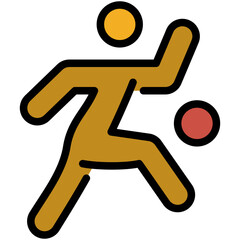 soccer filled line icon
