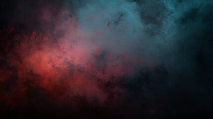 Fototapeta premium Textured background with blurred shades of red transitioning to blue and dark accents