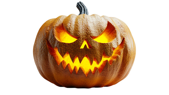 Citrouille sculpt&eacute;e d&rsquo;Halloween au sourire mena&ccedil;ant