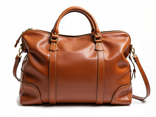 brown leather handbag
