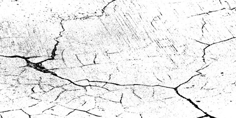Crack and scratched grunge dust wall urban background texture vector. crack cement wall texture. black textured grainy cracked ground lines isolated on white. distressed overlay grainy texture.