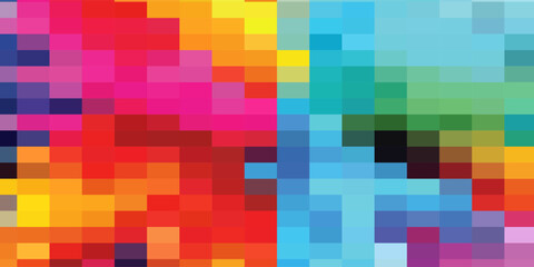 Mosaic color gradient. Handmade vector illustration for your design project.