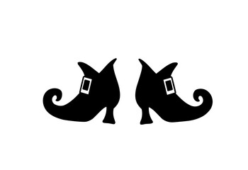  Halloween witch shoes vector