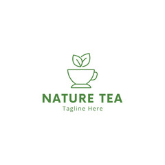 Minimalist Nature Tea Logo Design