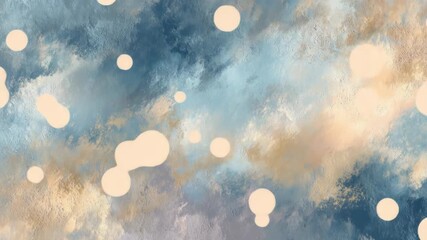 Abstract textured artwork featuring a blend of muted blues, grays, and beige tones.  