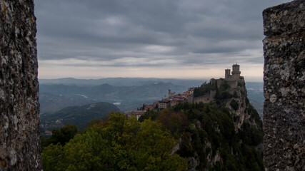 landscape from the historic walls of san marino old town