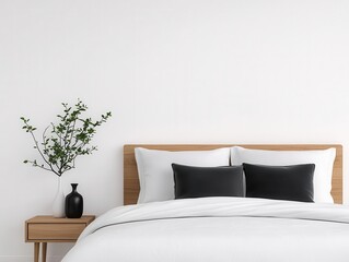 Bedroom with builtin wardrobe and clean midcentury finishes, functional design flow
