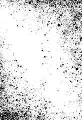 Dynamic black splatter pattern on white background, ideal for abstract design, grunge textures, backgrounds, or artistic effects.