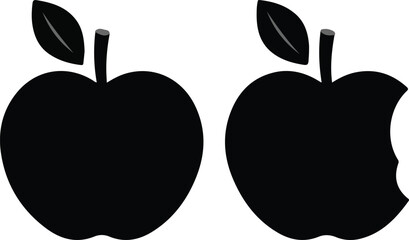 A fresh red apple with a green leaf on a black background is a healthy and delicious symbol of nature