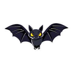 Spooky Bat with Evil Grin Halloween Creature Illustration