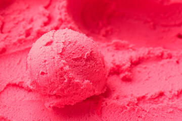 Delicious raspberry sorbet as background, closeup view