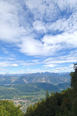 Naklejka premium Landschaft, Mendelpass, Kaltern, Südtirol
