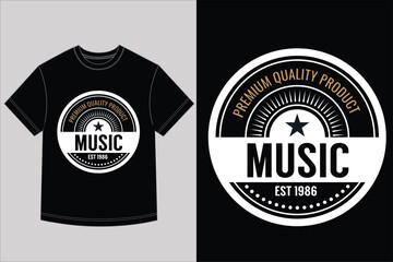 Premium quality music label tshirt design for vinyl record lovers