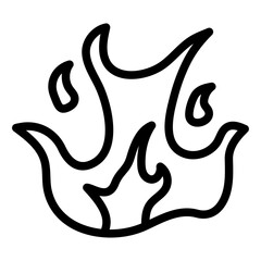 flame lineart style