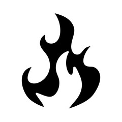 flame solid black style