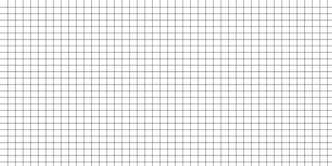 Typographical template to make notebooks production. Mathematics grid pattern. Black grid texture on white. Wide squared black grid paper. Notebook blank sheets. Education, school backdrop