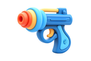 Fun Toy Water Gun 3D Render on a transparent background - Summer and Playtime