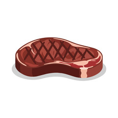 Cooked steak vector design for motion graphics