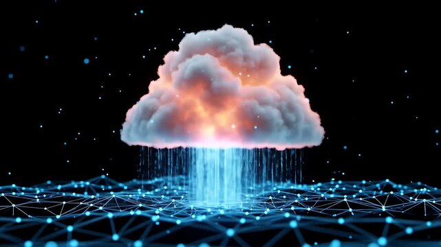 Cloud Computing Data Rain Digital Network Transfer