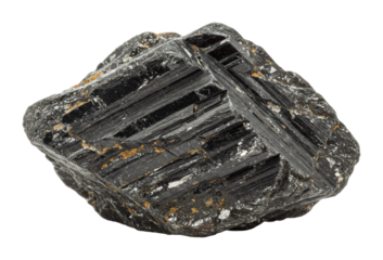 Exploring black tourmaline crystals natural mineral deposits gemstones rocky environment earth science insights isolated PNG