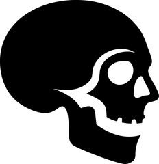 Anatomical Skull Side View Icon