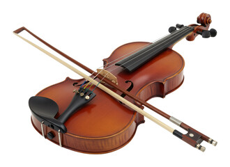 Playing violin music studio musical instrument indoor art of sound isolated PNG