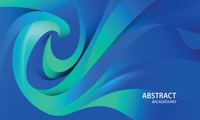 Abstract blue flowing waves in a swirling pattern for a decorative water backdrop