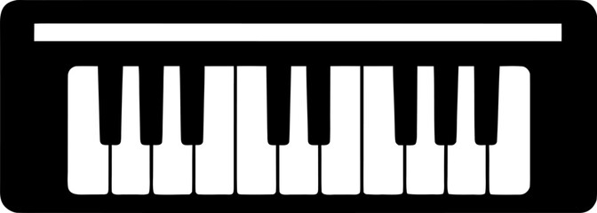 Typing Keyboard Silhouette Vector Illustration Black