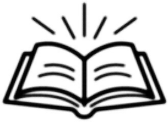 Open book with radiating lines creating a sense of inspiration and knowledge. Vector illustration