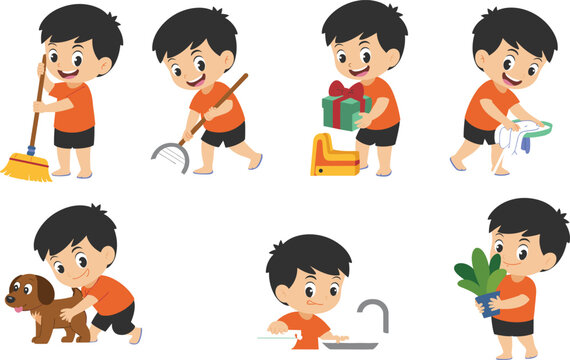 do housework clipart