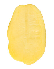 One half of potato isolated with clipping path in png file format