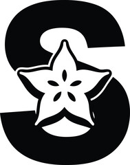 black and white flower