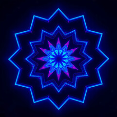 abstract light burst &ndash; vibrant geometric pattern with pink and cyan neon rays